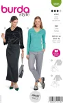 Burda siuvimo modelis 5886 Eleganti&scaron;ki mar&scaron;kiniai pačiai [moteri&scaron;ki dydžiai 6-18] 3 lygis, vidutinis