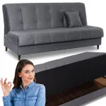 Fotelis Sofa-lova Lima su miego funkcija, dvivietė, i&scaron;skleidžiama, pilka