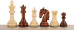 Sunrise Chess & Games Kolumbieti&scaron;ki &scaron;achmatų figūros - akacija ir buksmedis, 3.75 colio, rankų darbo, sunkios, egzoti&scaron;ko medžio dizainas