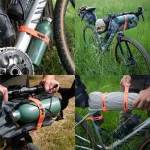 Dirželiai &ndash; tvirtinimo dirželiai 65 cm oranžiniai (4 vnt.) su dirželio laikikliu dviračiui, slidėms, kelionėms dviračiais, stovyklavimui, &bdquo;pasidaryk pats&ldquo;, pagaminti i&scaron; tpu su nerūdijančio aliuminio sagtimi