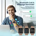 I&scaron;manusis laikrodis fitneso laikrodis: auksinis i&scaron;manusis laikrodis moterims, atsparus vandeniui, kraujo spaudimo sportinis laikrodis telefono funkcija &scaron;irdies ritmas žingsniamatis 1,83 colio jutiklinis ekranas metalinė apyrankė moteri&scaron;kas laikrodis, ...