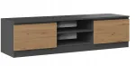 Tv staliukas 140 Malwa, antracito spalvos, ąžuolo artisan, televizoriaus spintelė 140 cm