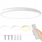 Led panelis plafonas ant lubų 3 spalvos baltas apvalus &scaron;viestuvas lubinis &scaron;viestuvas 24w