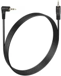 Pngknyocn stačiakampis 2.5mm audio aux kabelis, 90 laipsnių kampo 2.5mm trs ki&scaron;tukas į 2.5mm ki&scaron;tuką ausinių stereo audio adapterio kabelis (90 laipsnių į tiesų, 1.8m)