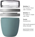 Rosti Mepal Mepal Lunchpot Foldable Spoon Ellipse rinkinys - Nordic Mėlyna - prakti&scaron;kas grūdų puodelis ir konteineris maisto transportavimui