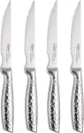 San Ignacio Compact &ndash; 4 nerūdijančio plieno chuletero peilių rinkinys &ndash; 20 cm &scaron;efo peilis + santaku peilis 17 cm + universalus peilis 12 cm + skutimo peilis &ndash; tinka kepsniams