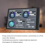 Elprico 3.5 colių Ips Usb mini ekranas, Aida64 Pc Cpu Ram duomenų monitorius, Pc jutiklių skydelio ekranas, temperatūros monitorius kompiuteriui, temperatūros stebėjimas, 360&deg; pasukimas, energijos taupymas