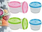 Kapsing 6 vnt. &scaron;aldymo indelių rinkinys, maži plastikiniai indeliai su dangteliais, 160 ml talpos, maisto laikymo indeliai su dangteliu, maža prie&scaron;piečių dėžutė, bento dėžutės priedai, tinkami naudoti mikrobangų krosnelėje ir &scaron;aldiklyje (trys