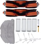 Atsarginės dalys dulkių siurbliui Mi Robot Mop Priedas Kit, suderinamas su 2 Lite Pro Mjstl Mjst1s &scaron;luotomis, rinkinį sudaro 2 pagrindiniai &scaron;epečiai, 4 filtrai, 1 &scaron;epetys, 4 &scaron;oniniai skirtukai