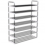 Stovas batams, 7 lentynos, metalinis ir plastikinis, juodas