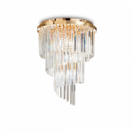 Lubinis &scaron;viestuvas Ideal Lux Ceiling lamp with 12 lights CARLTON, E14, auksinis color
