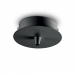 Pakabinamas &scaron;viestuvas Ideal Lux rosone metallo 1 luce nero