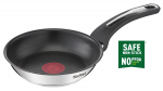 Keptuvių Rinkinys - Tefal E30001 Nerūdijančio Plieno Neprideganti Keptuvė, Patvari, Lengvai Valoma, Juoda
