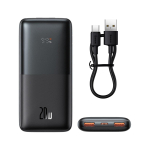 Powerbank Baseus Bipow Pro 10000mAh, 2xUSB, USB-C, 20W (juoda)