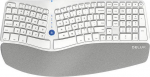 Belaidė ergonominė klaviatūra Delux GM901D BT+2.4G - balta