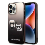 Karl Lagerfeld KLHCP14XTGKCK Apple iPhone 14 Pro Max 6,7" hardcase dėklas telefonui juodos spalvos Gradient Ikonik Karl & Choupette