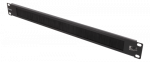 DELTACO 19 "kabelių panelė su &scaron;epečiu, metalinė/nailoninė, 1U, juoda