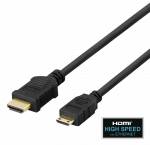 Kabelis DELTACO HDMI - mini HDMI, 4K UHD in 60Hz, 2m, juodas / HDMI-1026-K / 00100008