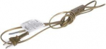 Laidas su elektros ki&scaron;tuku ir jungikliu Zamel 2x0.5mm2 190cm aukso sp.