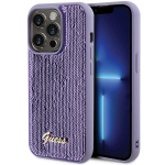 Apple iPhone 15 Pro Guess dėklas Sequin Script Metal (GUHCP15LPSFDGSU) violetinės spalvos
