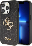 Dėklas GUESS GUHCP15XHG4SGK IPHONE 15 PRO MAX 6.7 "Juodas/Juodas HARDCASE GLITTER SCRIPT BIG 4G