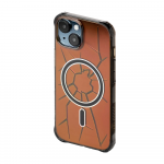 MagSafe Kingxbar PQY Crack Series silikoninis Apple iPhone 15 - dėklas telefonui juodos spalvos