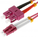 helos LWL OM4 Patchkabel Duplex LSZH 3,0mm LC/SC erikaviolett 3,0m