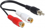 Adapteris AV Delock RCA (Cinch) - RCA (Cinch) x2 juoda (84493)