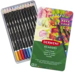 Derwent Academy pie&scaron;tukai metalinėje dėžutėje, 12 vnt.