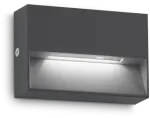 Sieninis &scaron;viestuvas Ideal Lux 1,5W LED sieninis fasado &scaron;viestuvas DEDRA, antracito sp., 3000K, IP65, 328645