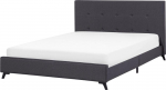 Beliani Lova AMBASSADOR 160 x 200 cm tamsiai pilka