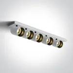 Lubinis &scaron;viestuvas 5x10W LED pavir&scaron;inis akcentinis &scaron;viestuvas, baltas, GU10, 65505N/W