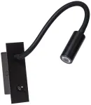 3W LED sieninis įleidžiamas &scaron;viestuvas, juodas, 3000K, H69