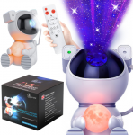 Extralink Home Projektorius žvaigždės po mėnuliu | Naktinė lempa, projektorius, &scaron;viečiantis mėnulis | vaikams, astronautas