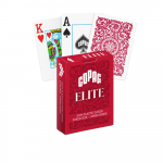 Copag 1546 Elite Poker Size - Jumbo Index Žaidimų Kortos (Raudonos)