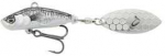 Savage Gear Wobler 3D Sticklebait Tailspin 7,3cm 13g Sinking Juodas Sidabrinis