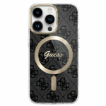 Guess IML 4G MagSafe Apple iPhone 16 Pro Max - dėklas telefonui juodos spalvos