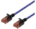DELTACO - Patch kabelis - RJ-45 (ki&scaron;tukas) į RJ-45 (ki&scaron;tukas) - 1 m - UTP - CAT 6a - formos, be mazgų, daugiagyslis - baltas, mėlynas