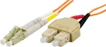 Optinis kabelis DELTACO OM1, LC - SC, duplex, UPC, 62,5/125, 15m, oranžinis / LCSC-15M
