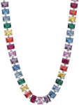 Brosway Prabangus karoliai su spalvotu kubiniu cirkoniu Fancy Joyful Rainbow FJR01