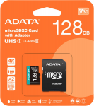 Adata Premier Pro 128 GB UHS1 U3 V30 A2 Micro SD atminties kortelė + adapteris