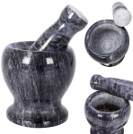 Granito akmens skiedinys su grūstuvu prieskoniams, žolelėms, rie&scaron;utams malti, sunkus, 11 cm