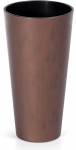 Tubus Slim betono efekto sodo vazonas 76 cm, atsparus atmosferos poveikiui plienas, PROSPERPLAST