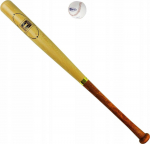 Lucio Londero Medinė beisbolo lazda 75 cm su beisbolo kamuoliuku