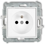 Karlik Elektrotechnik Karlik Viengubas ki&scaron;tukinis lizdas Karlik Mini 25MGP-1zp su įžeminimu 2P+Z uždanga srovės takams, matinė balta