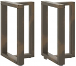 Valgomojo stalo kojelės, T formos, 2 vnt., juodos, 50x35x(72-73) cm, plienas