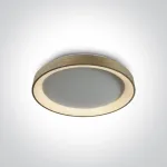 Lubinis &scaron;viestuvas 30W LED plafonas, &scaron;lifuoto aukso sp., 2700/3000/4000K, dimeriuojamas, 62130L/BGL/V