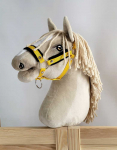 Super Hobby Horse Reguliuojamas kantaras hobi arkliukui &ndash; geltonas su juodu kailiuku