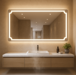 140x70cm Modernus LED veidrodis su LED ap&scaron;vietimu