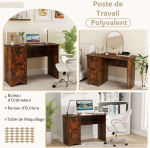 Promotions Ra&scaron;omasis stalas, 109x50x75 cm, Rudas